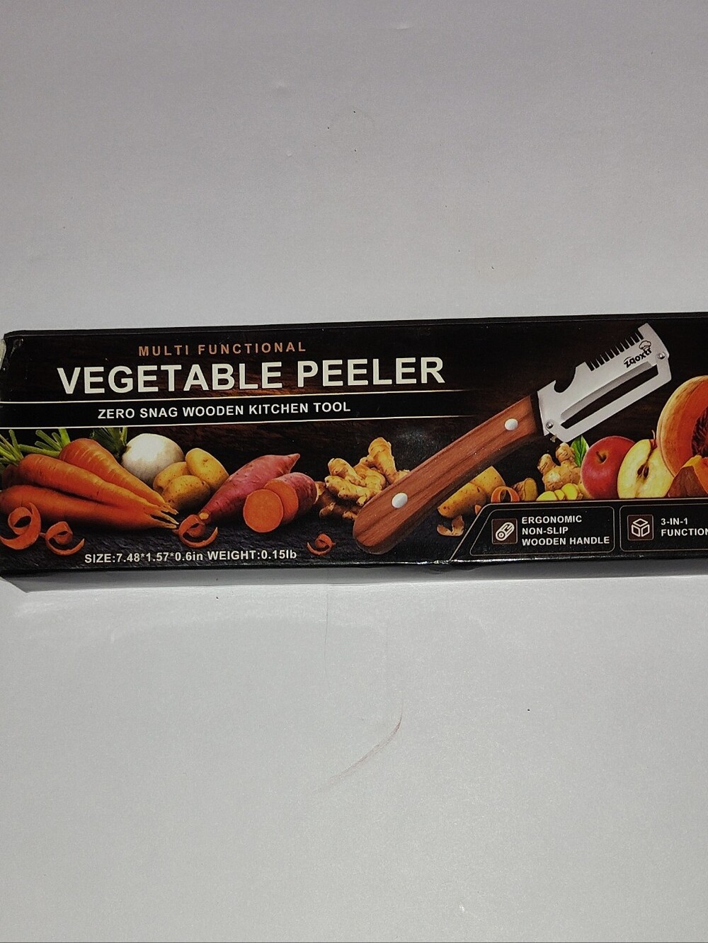 Multi Functional Vegetable Peeler with Wooden Handle (2pk)